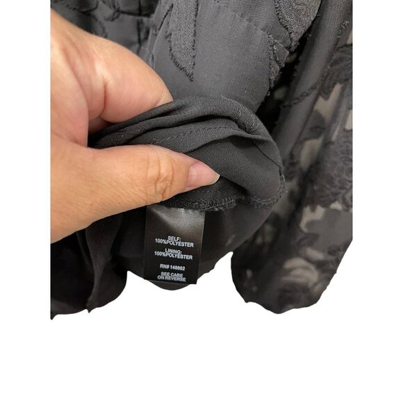 Torrid Peplum Chiffon Clip Floral Blouson Sleeve Top Women’s Plus Size 2 18-20 - Picture 4 of 7